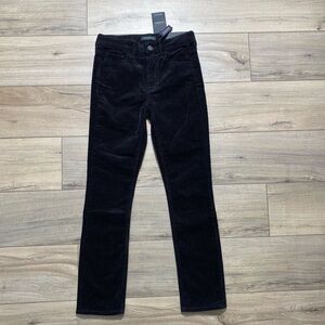 Club Monaco Women's The High Rise Skinny Corduroy Pants Size 00‎ Black